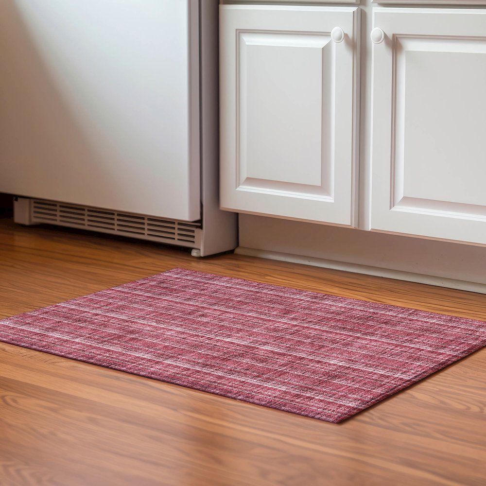 Premium Machine Washable Mayfield AMF982 Pink 1'8" x 2'6" Rug. Picture 5