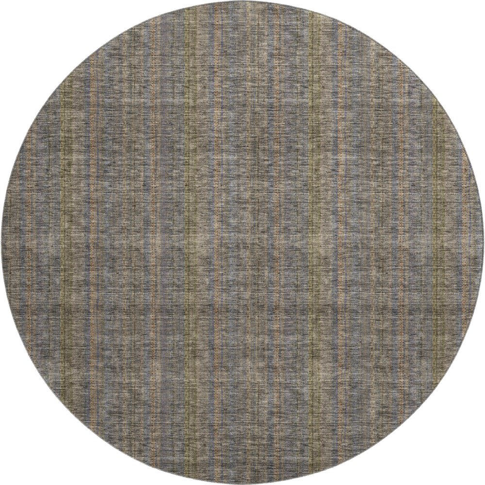 Premium Machine Washable Mayfield AMF982 Taupe 8' x 8' Round Rug. Picture 1