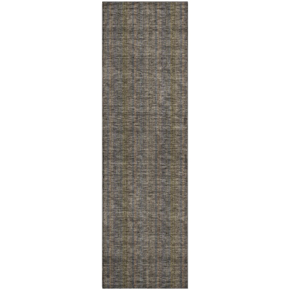 Premium Machine Washable Mayfield AMF982 Taupe 2'3" x 7'6" Runner Rug. Picture 1
