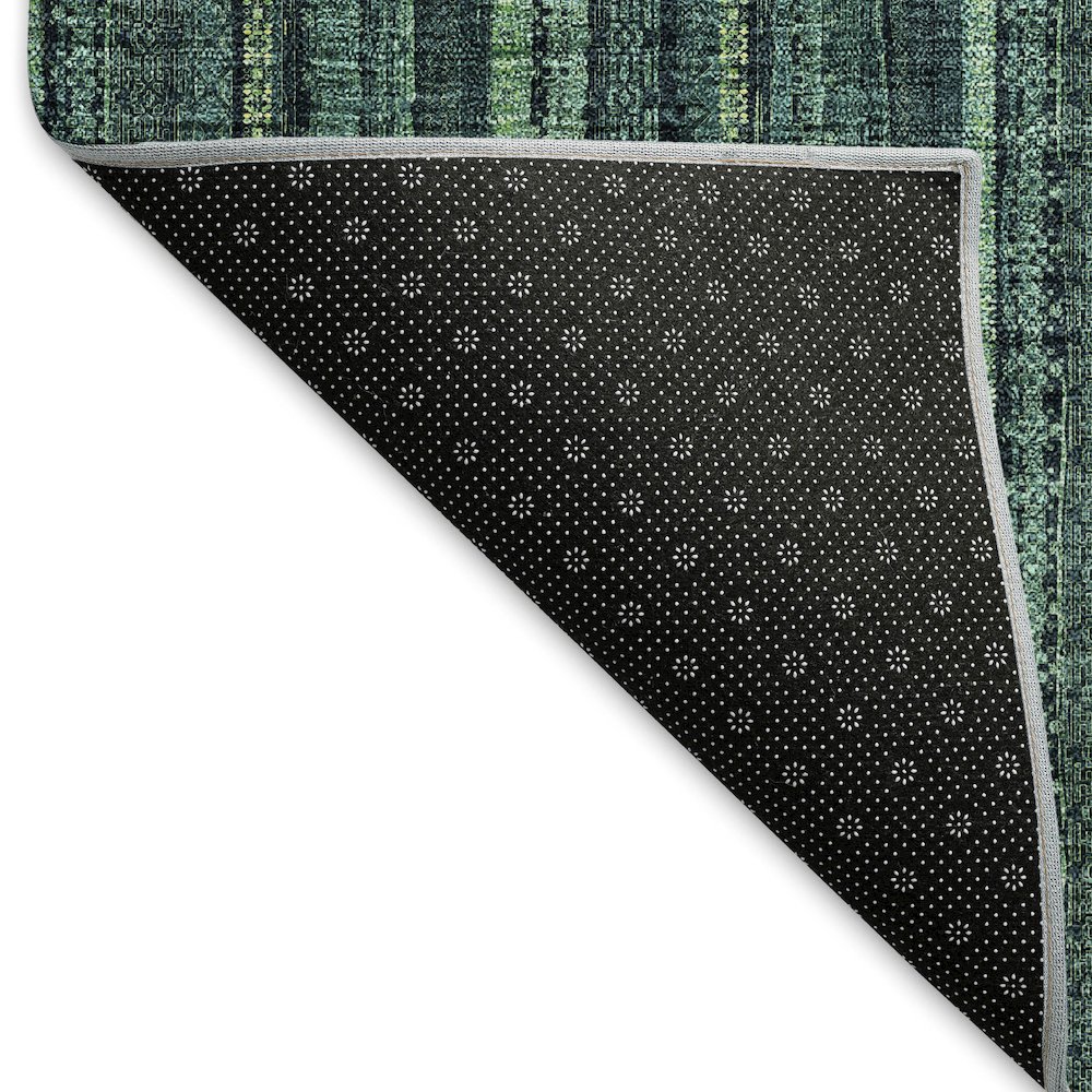 Premium Machine Washable Mayfield AMF982 Teal 1'8" x 2'6" Rug. Picture 2
