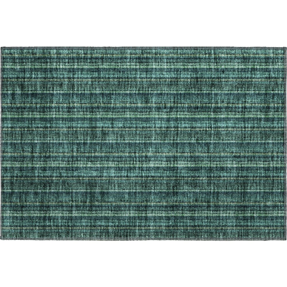 Premium Machine Washable Mayfield AMF982 Teal 1'8" x 2'6" Rug. Picture 1