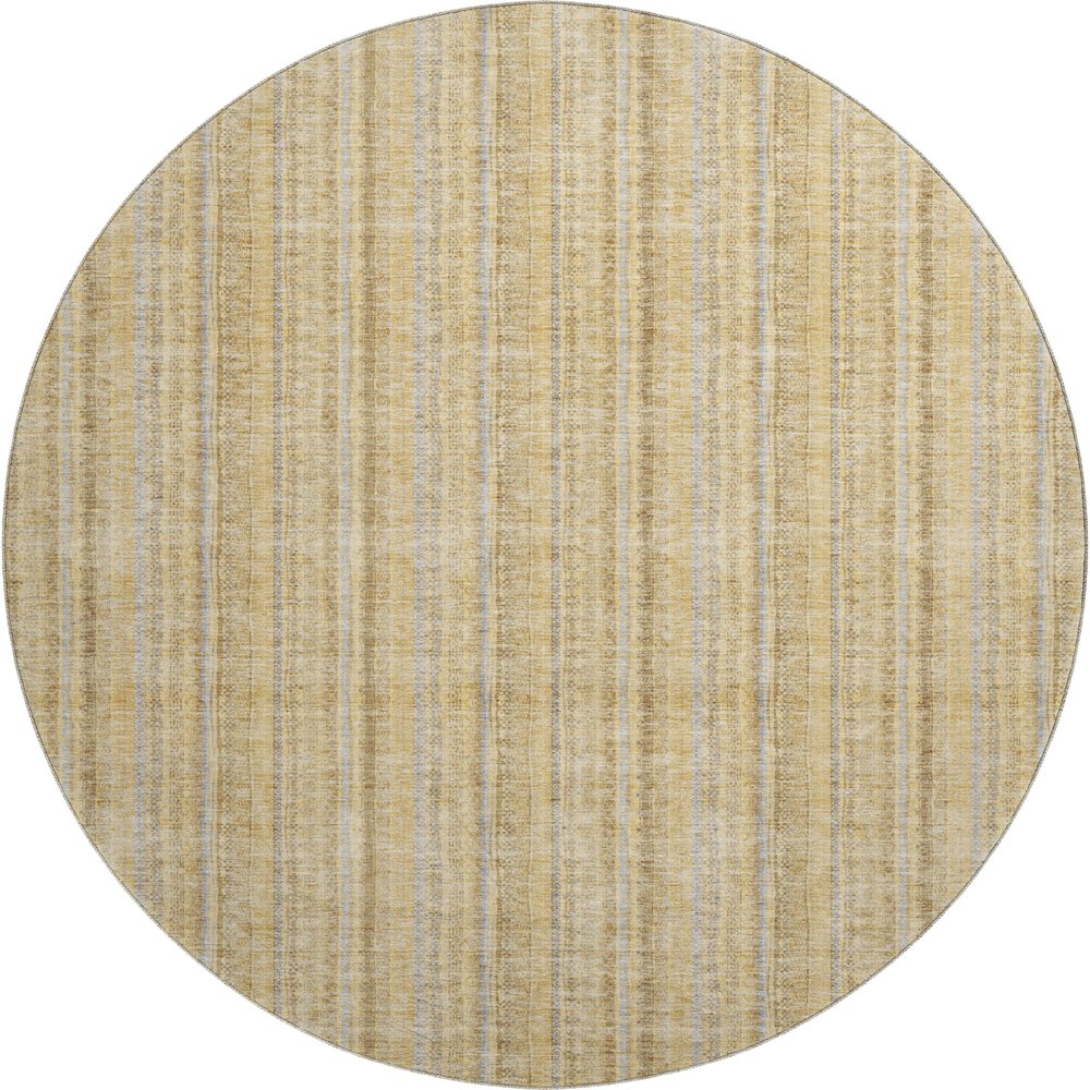 Premium Machine Washable Mayfield AMF982 Wheat 8' x 8' Round Rug. Picture 1