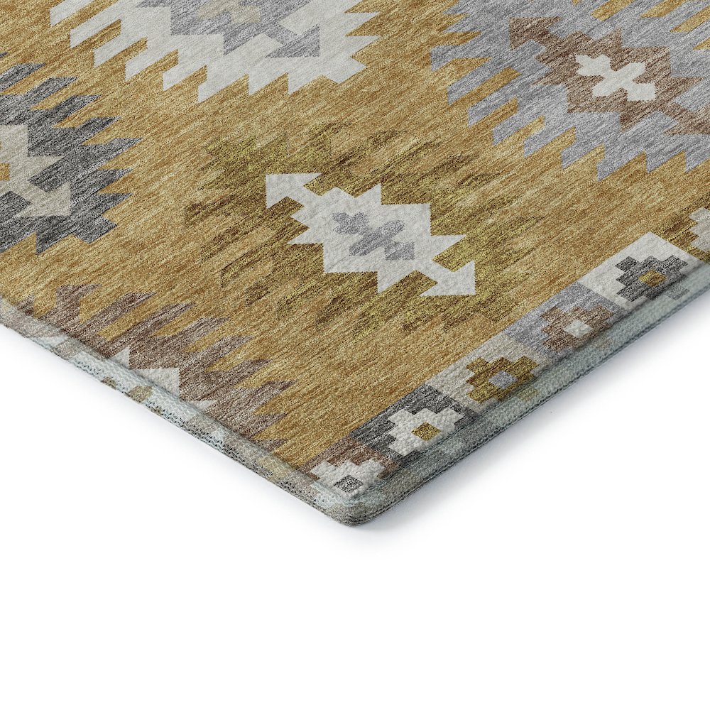 Premium Machine Washable Mayfield AMF983 Gold 1'8" x 2'6" Rug. Picture 3