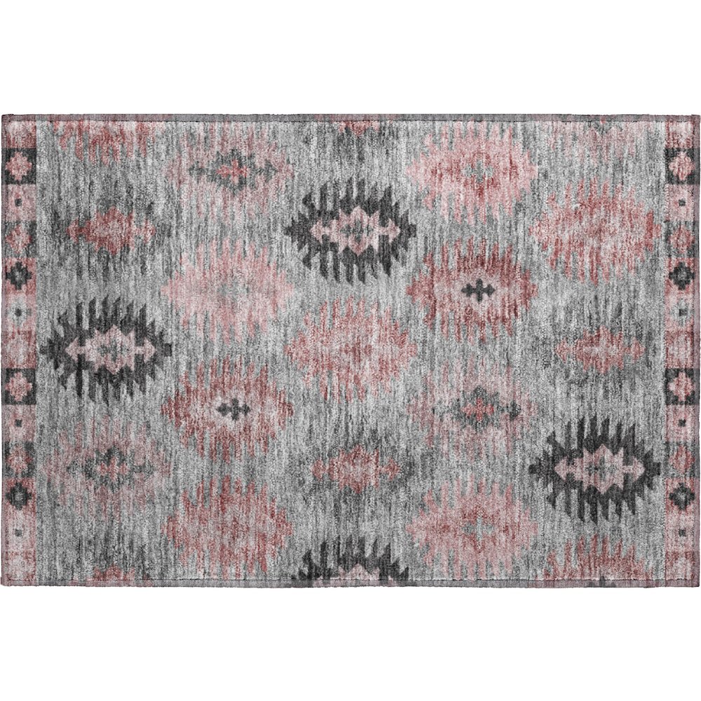 Premium Machine Washable Mayfield AMF983 Gray 1'8" x 2'6" Rug. Picture 1