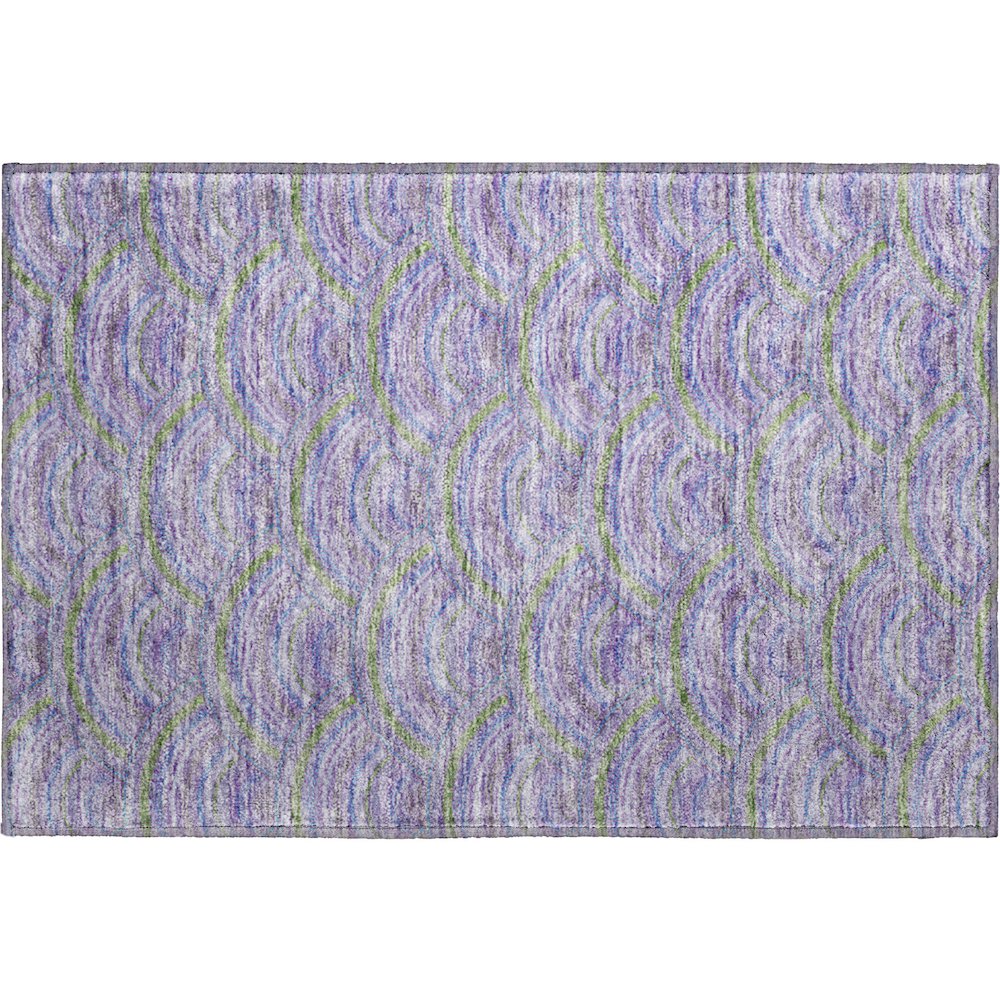 Premium Machine Washable Mayfield AMF984 Lavender 1'8" x 2'6" Rug. Picture 1