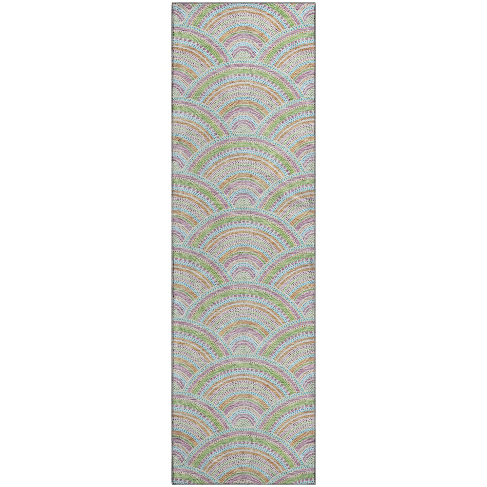 Premium Machine Washable Mayfield AMF984 Pearl 2'3" x 7'6" Runner Rug. Picture 1