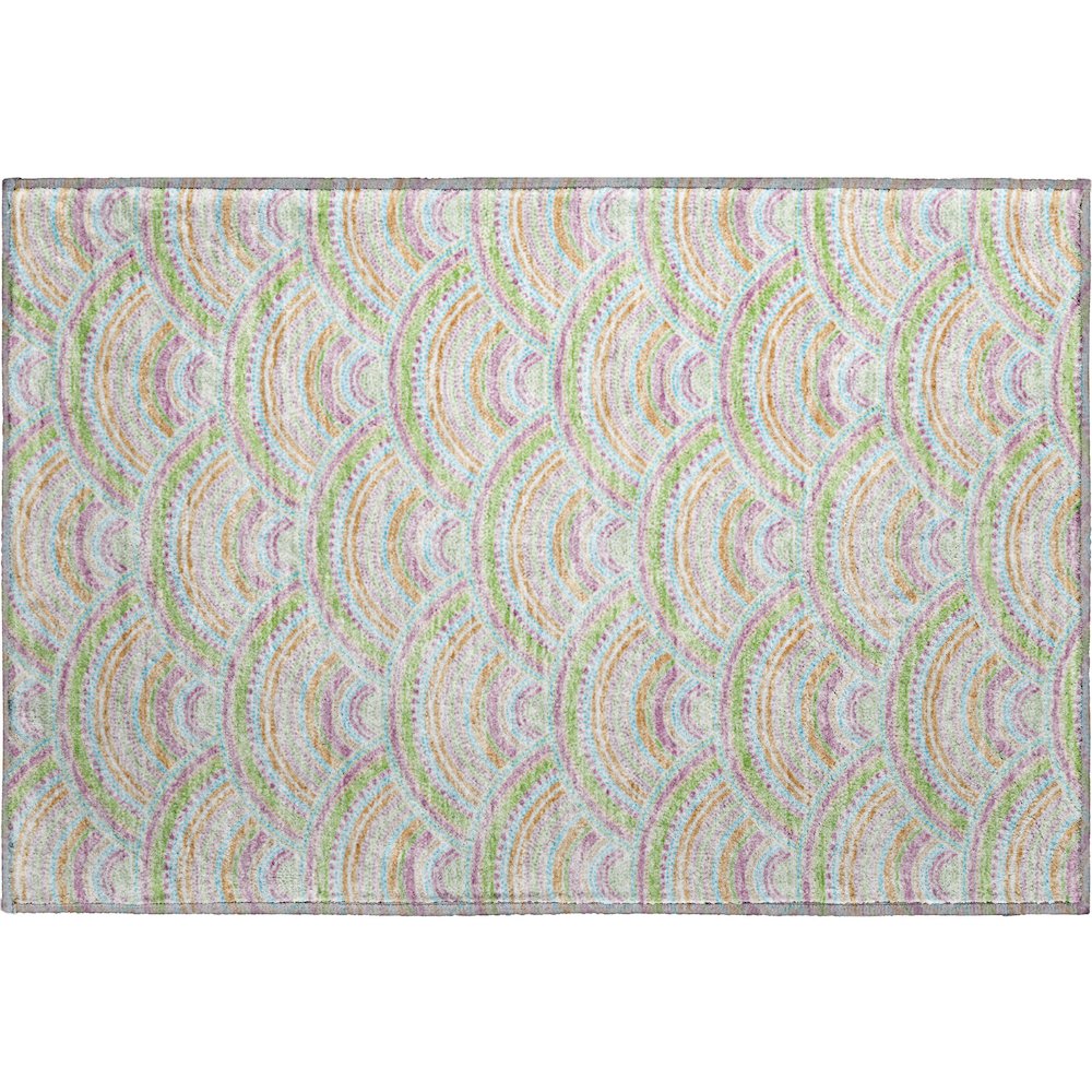 Premium Machine Washable Mayfield AMF984 Pearl 1'8" x 2'6" Rug. Picture 1