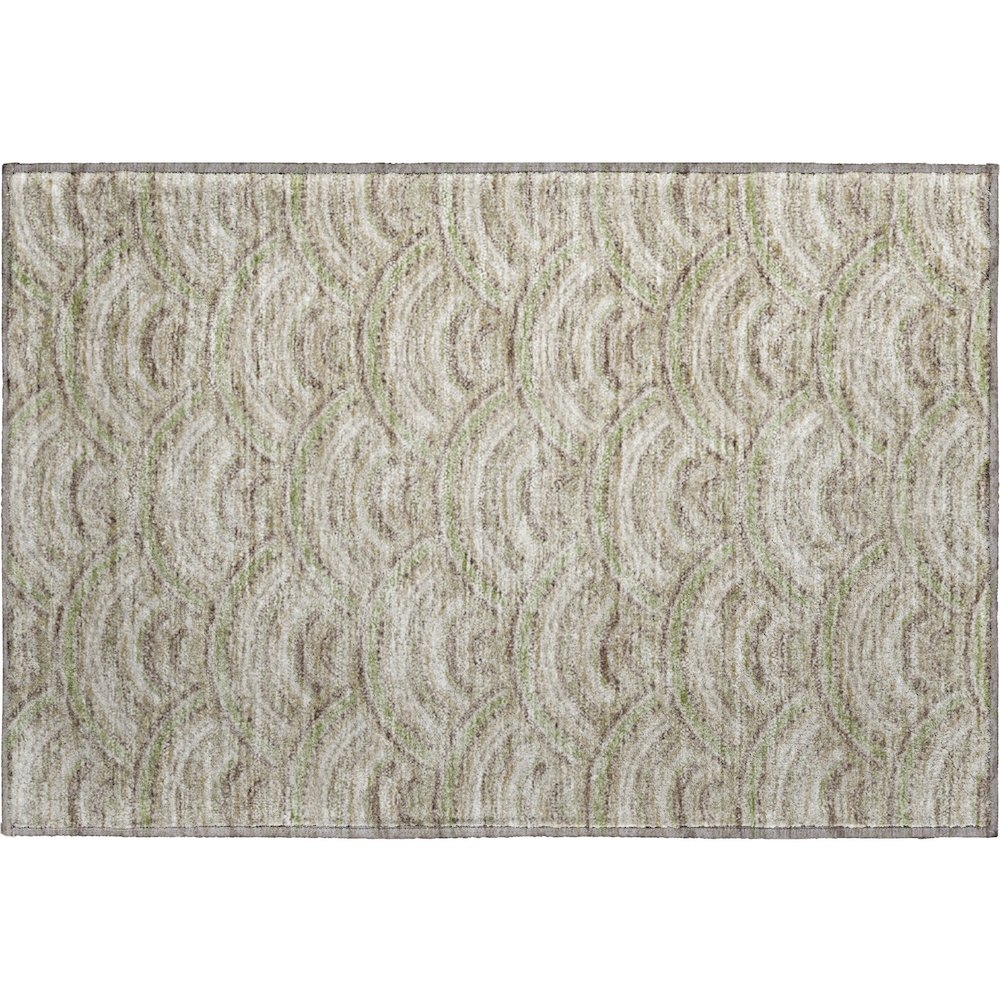 Premium Machine Washable Mayfield AMF984 Taupe 1'8" x 2'6" Rug. Picture 1