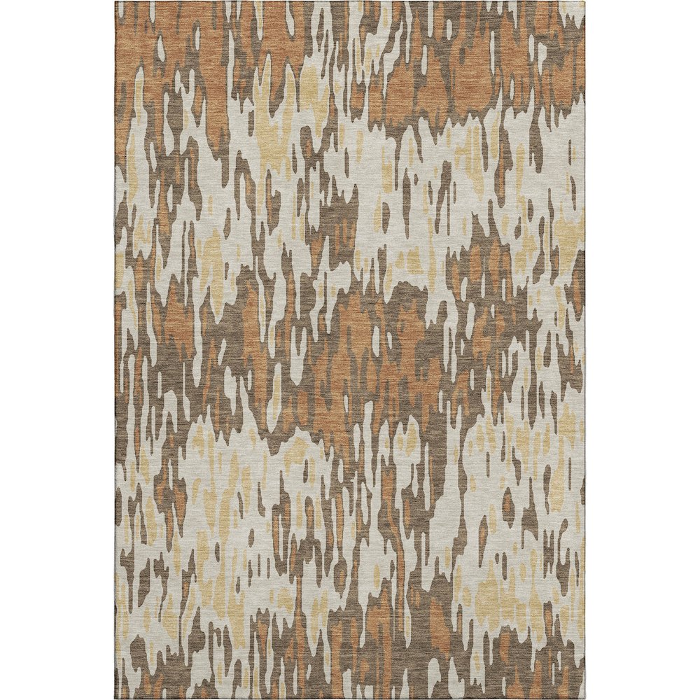 Premium Machine Washable Mayfield AMF986 Copper 2'6" x 3'10" Rug. Picture 1