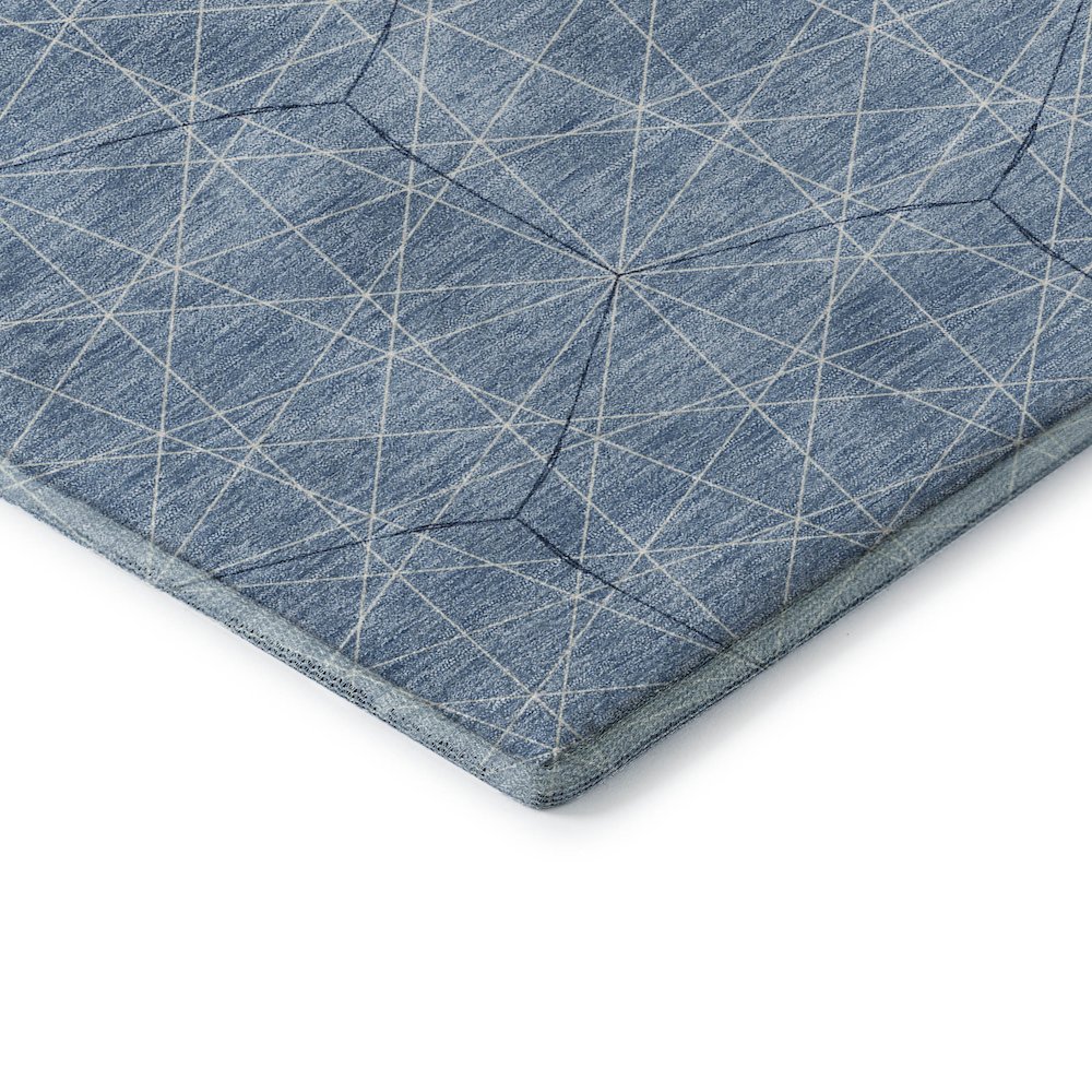 Premium Machine Washable Mayfield AMF987 Denim 1'8" x 2'6" Rug. Picture 3
