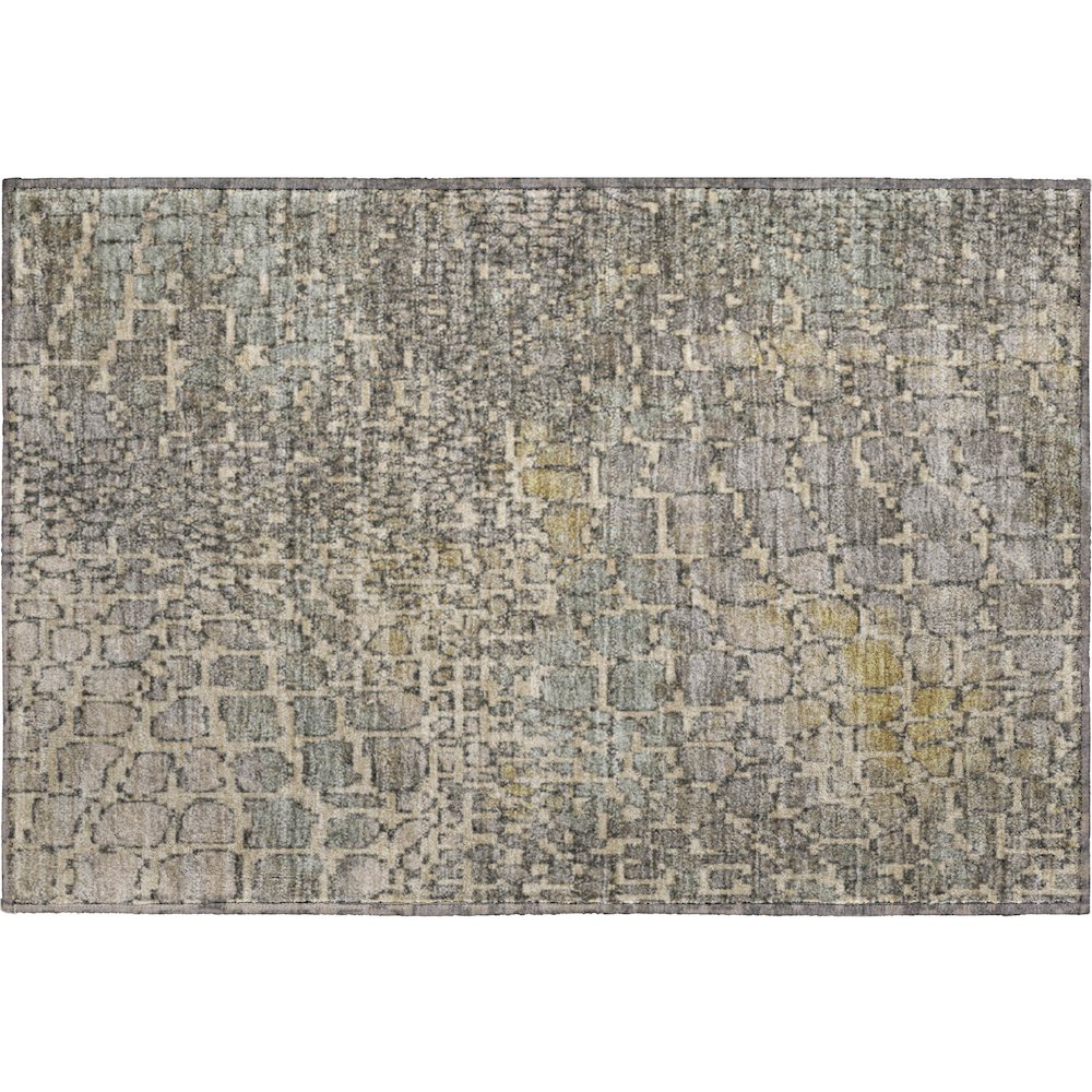 Premium Machine Washable Mayfield AMF988 Putty 1'8" x 2'6" Rug. Picture 1