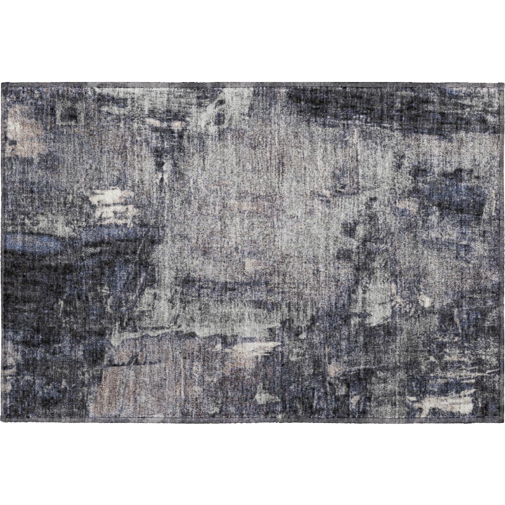 Premium Machine Washable Mayfield AMF989 Charcoal 1'8" x 2'6" Rug. Picture 1