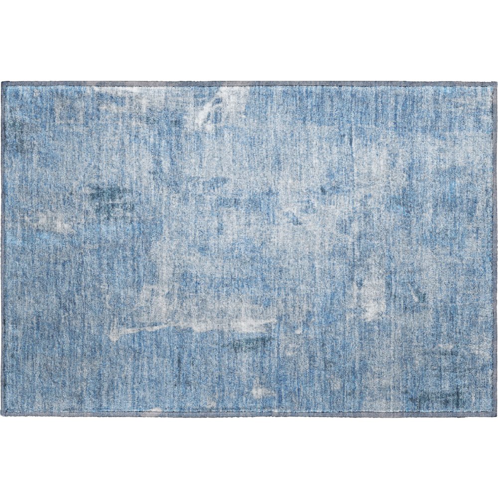 Premium Machine Washable Mayfield AMF989 Denim 1'8" x 2'6" Rug. Picture 1