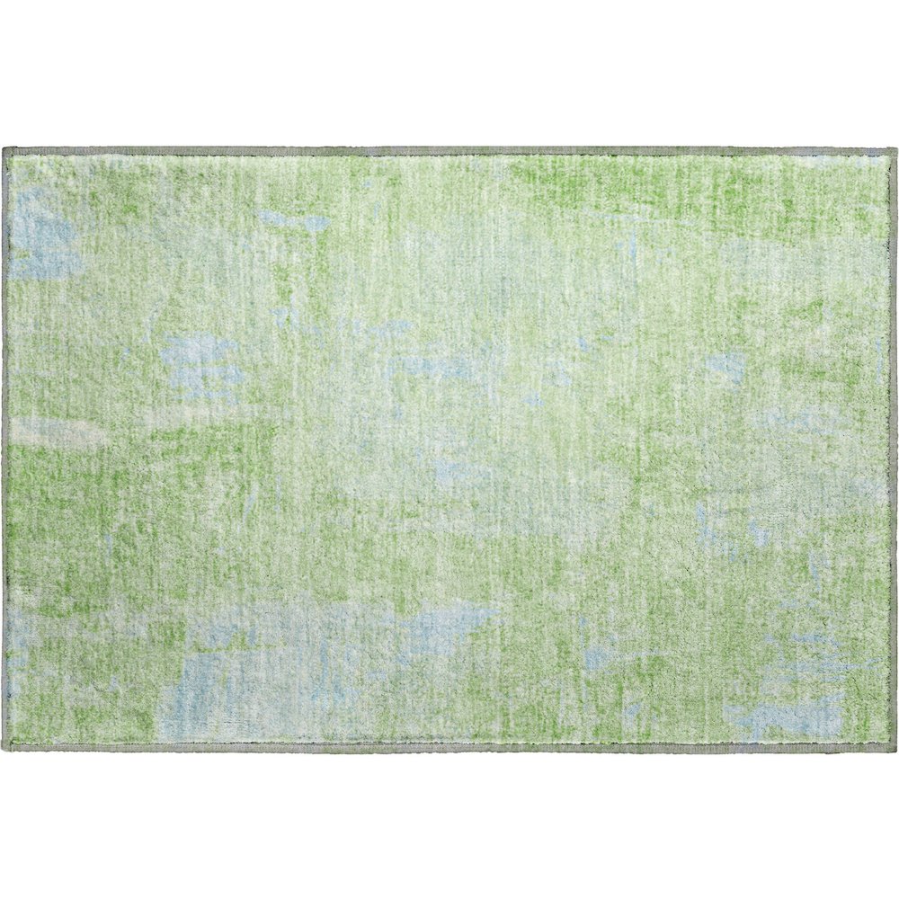 Premium Machine Washable Mayfield AMF989 Green 1'8" x 2'6" Rug. Picture 1
