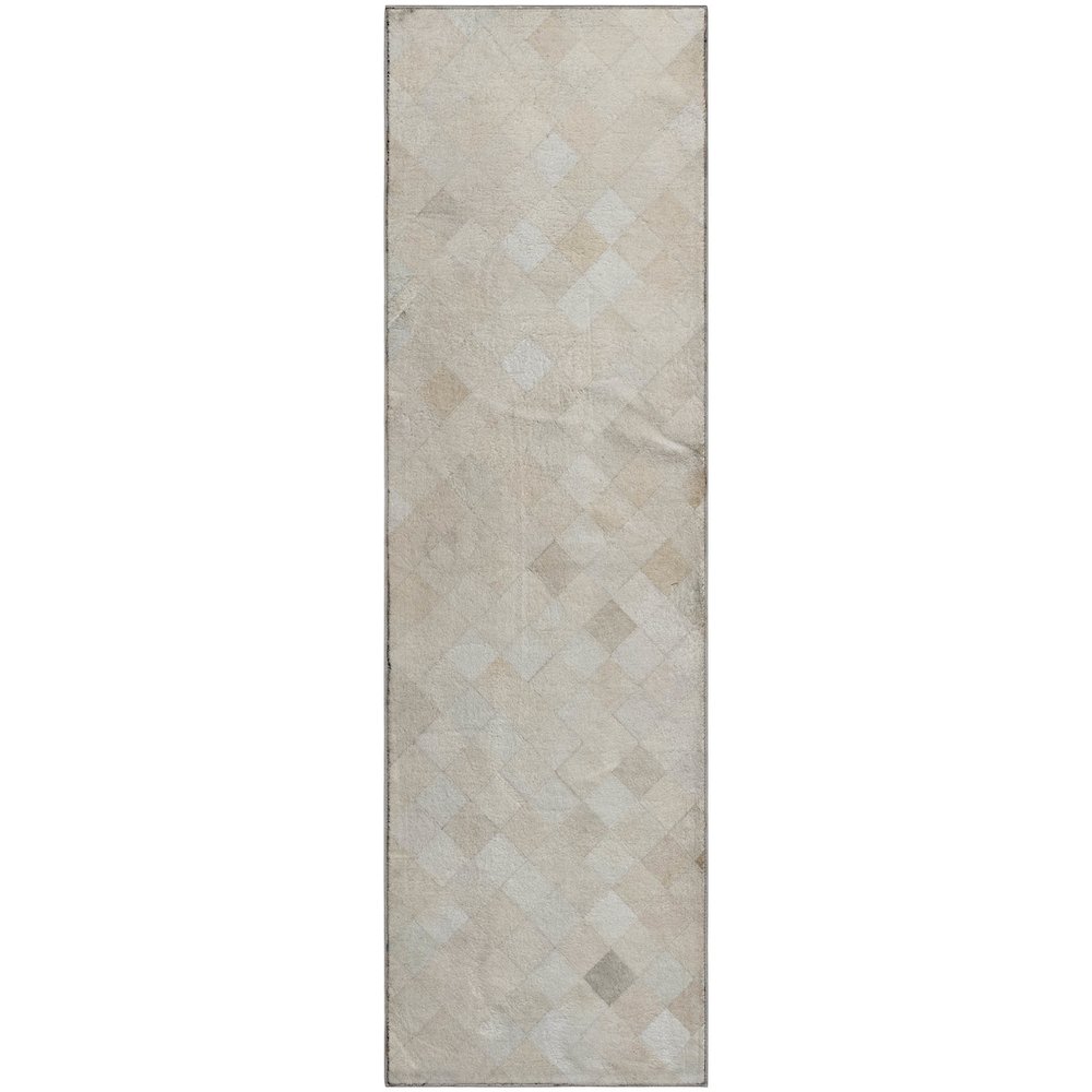 Premium Machine Washable Mayfield  Ivory 2'3" x 7'6" Runner Rug. Picture 1