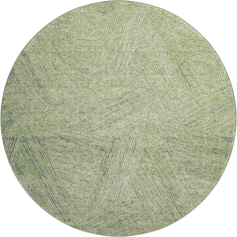 Premium Machine Washable Mayfield AMF991 Aloe 8' x 8' Round Rug. Picture 1