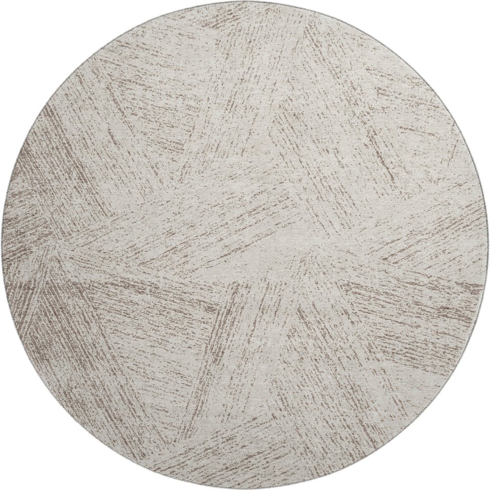 Premium Machine Washable Mayfield AMF991 Beige 8' x 8' Round Rug. Picture 1