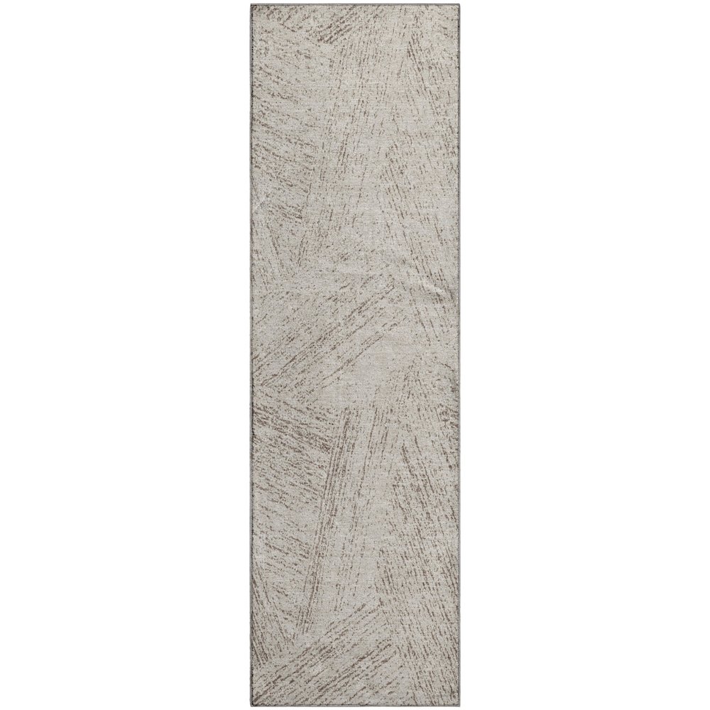 Premium Machine Washable Mayfield AMF991 Beige 2'3" x 7'6" Runner Rug. Picture 1
