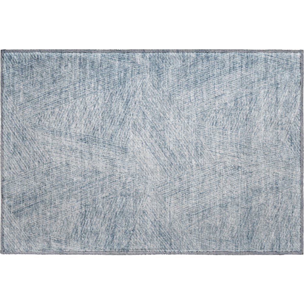 Premium Machine Washable Mayfield AMF991 Denim 1'8" x 2'6" Rug. Picture 1