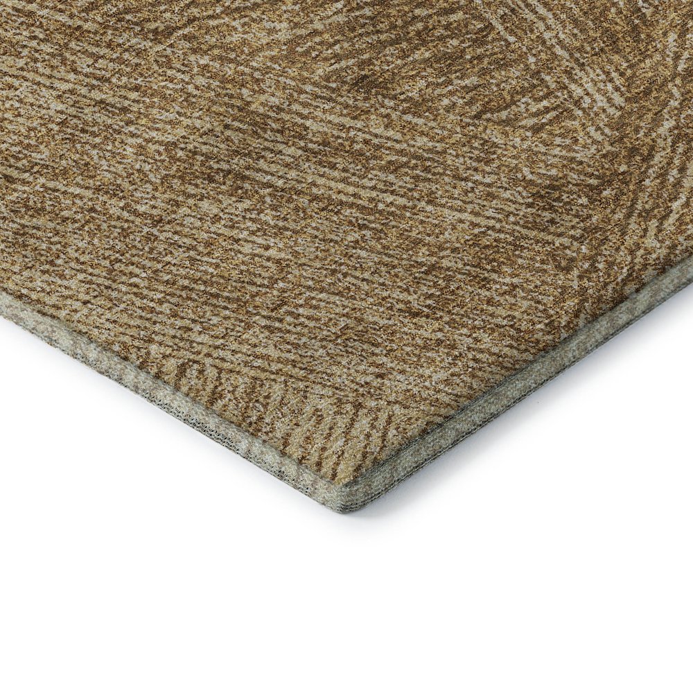 Premium Machine Washable Mayfield AMF991 Gold 1'8" x 2'6" Rug. Picture 3