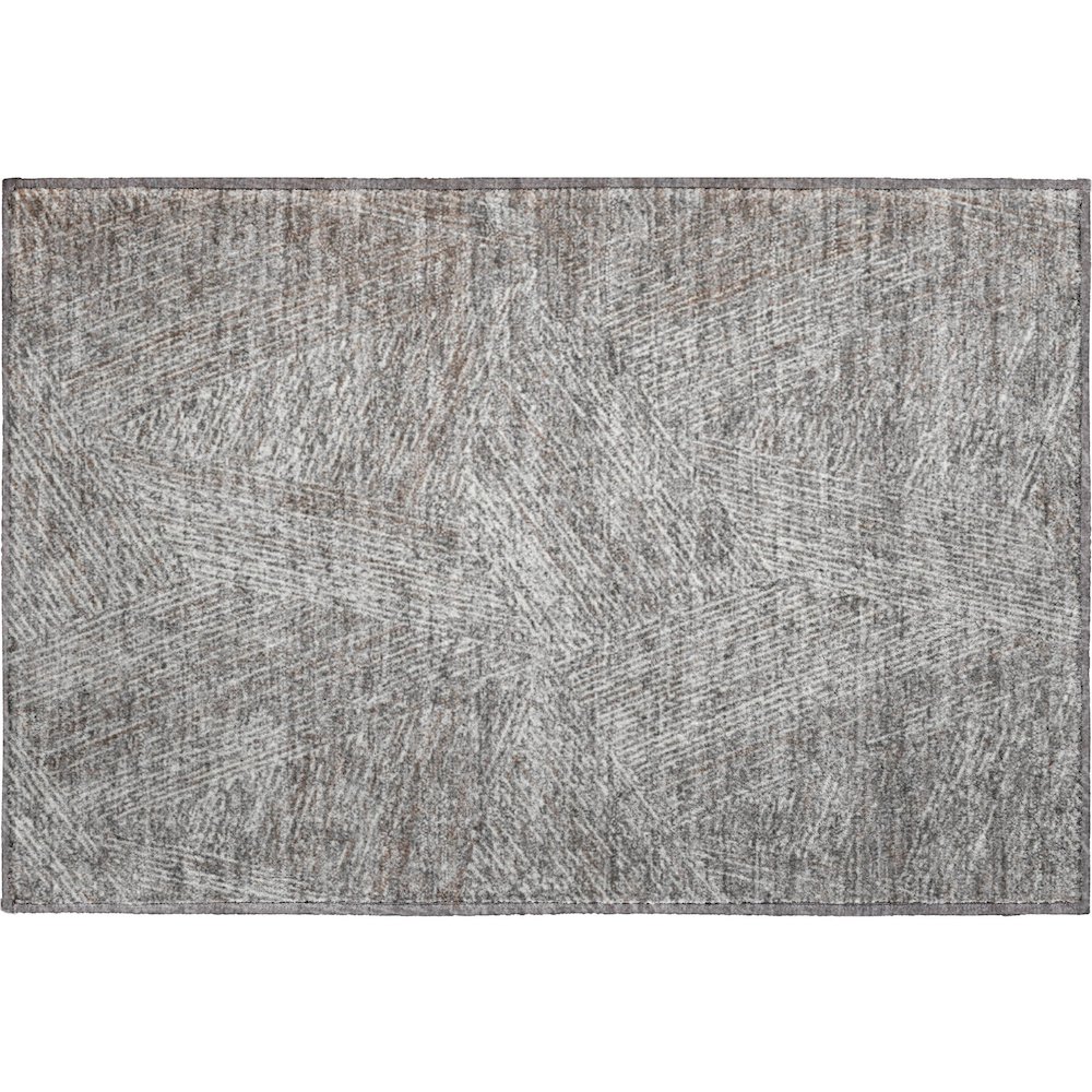 Premium Machine Washable Mayfield AMF991 Gray 1'8" x 2'6" Rug. Picture 1