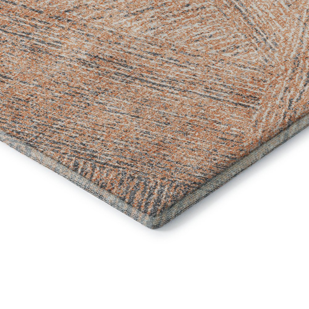 Premium Machine Washable Mayfield AMF991 Peach 1'8" x 2'6" Rug. Picture 3