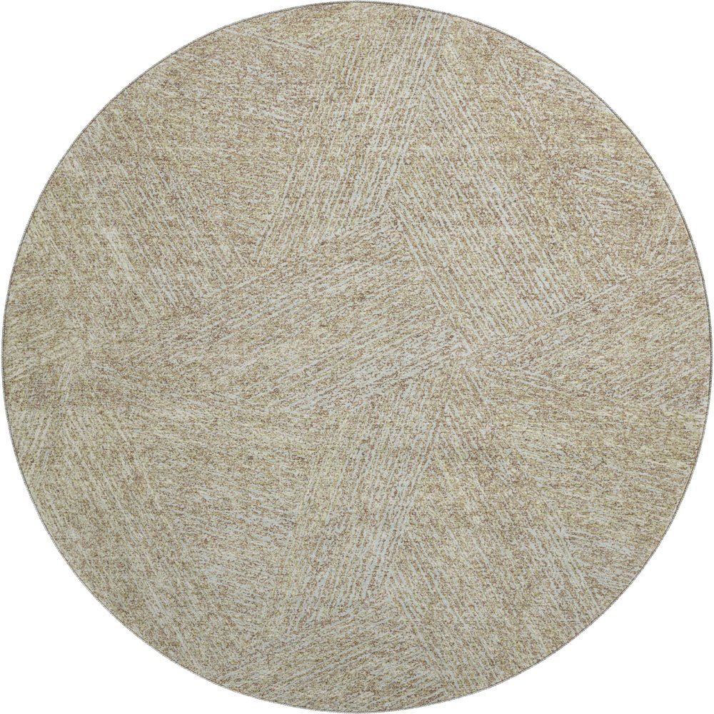 Premium Machine Washable Mayfield AMF991 Putty 8' x 8' Round Rug. Picture 1