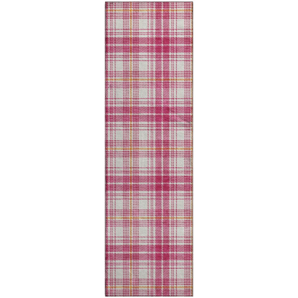 Premium Machine Washable Mayfield AMF993 Blush 2'3" x 7'6" Runner Rug. Picture 1