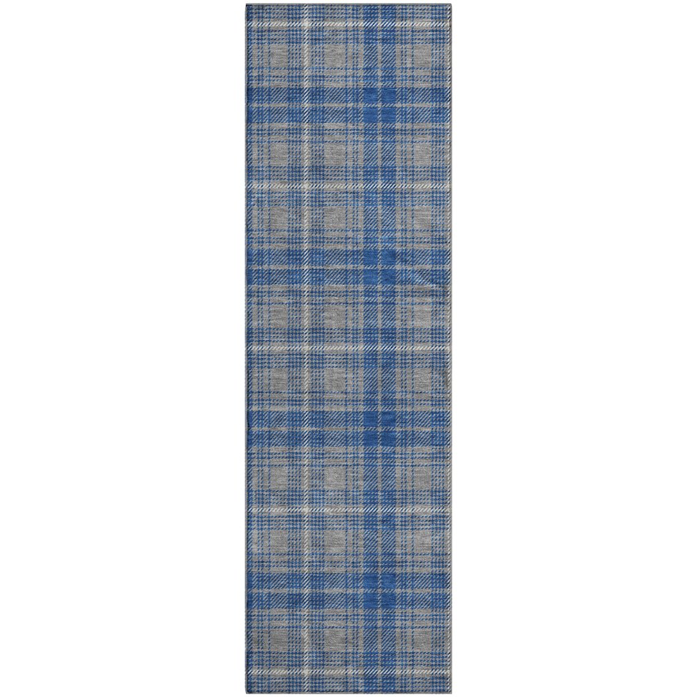 Premium Machine Washable Mayfield AMF993 Gray 2'3" x 7'6" Runner Rug. Picture 1