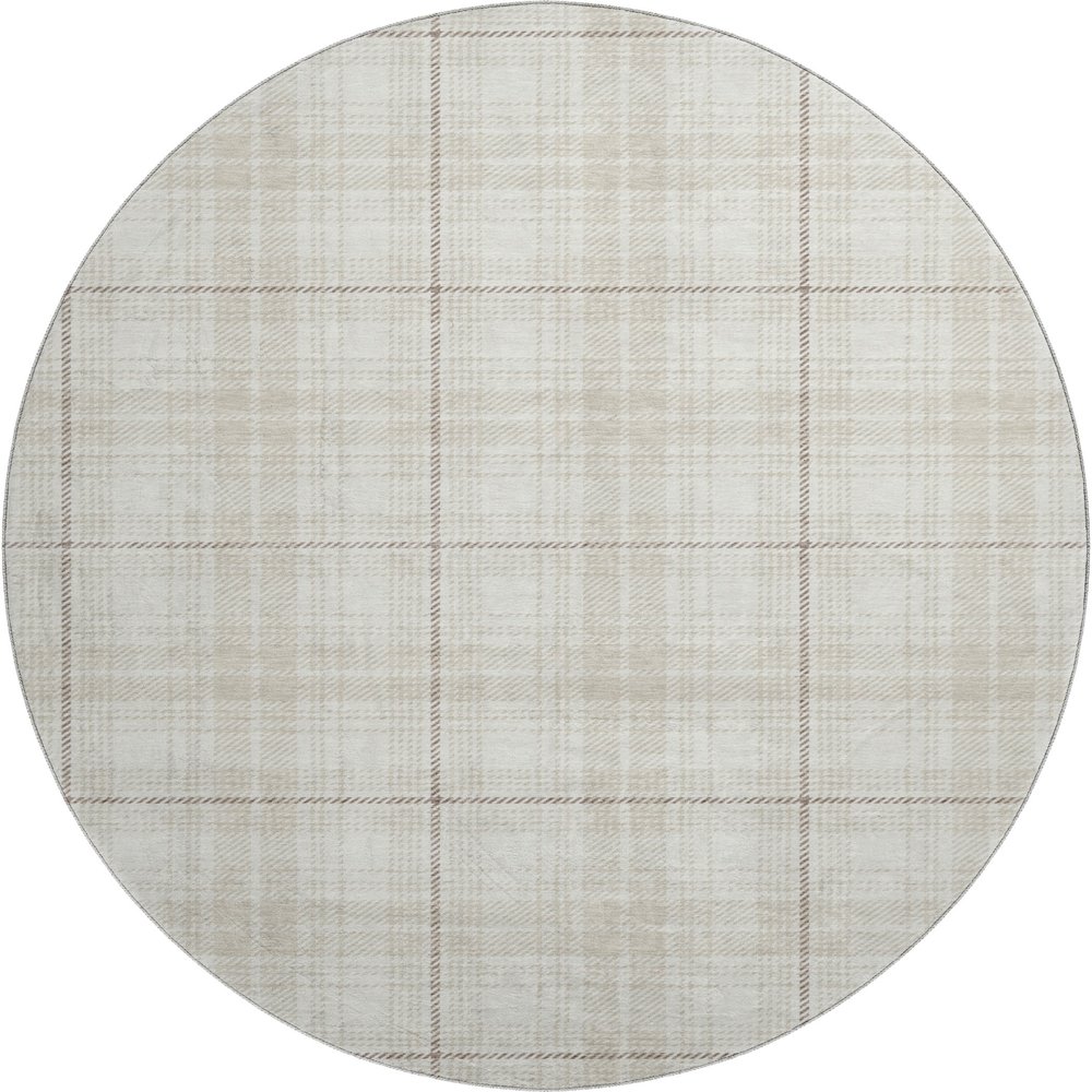 Premium Machine Washable Mayfield AMF993 Ivory 8' x 8' Round Rug. Picture 1