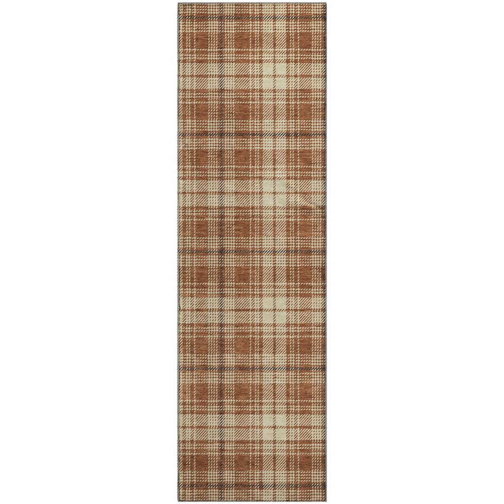 Premium Machine Washable Mayfield AMF993 Paprika 2'3" x 7'6" Runner Rug. Picture 1