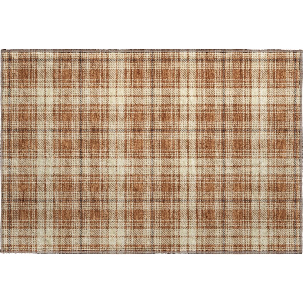 Premium Machine Washable Mayfield AMF993 Paprika 1'8" x 2'6" Rug. Picture 1