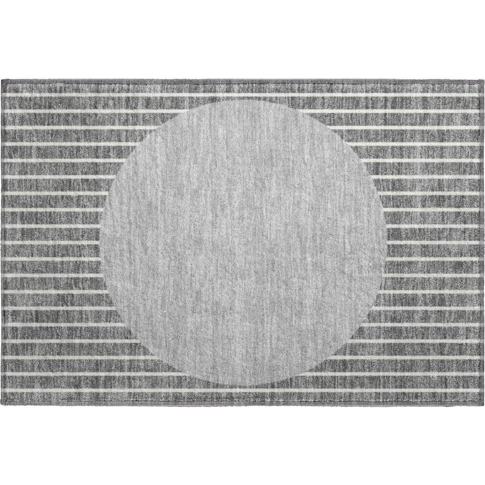 Premium Machine Washable Mayfield AMF994 Gray 1'8" x 2'6" Rug. Picture 1