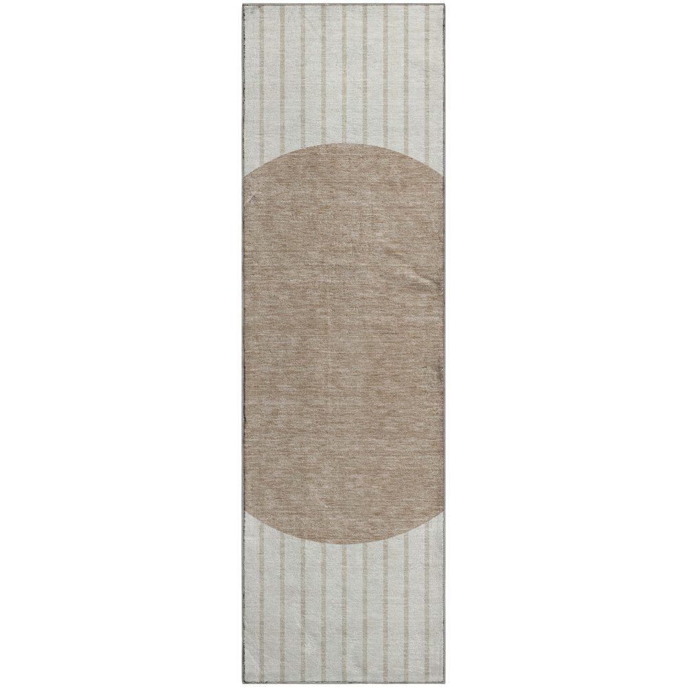 Premium Machine Washable Mayfield AMF994 Ivory 2'3" x 7'6" Runner Rug. Picture 1