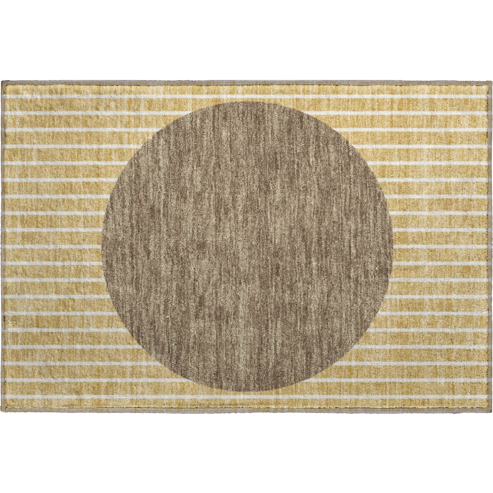 Premium Machine Washable Mayfield AMF994 Wheat 1'8" x 2'6" Rug. Picture 1