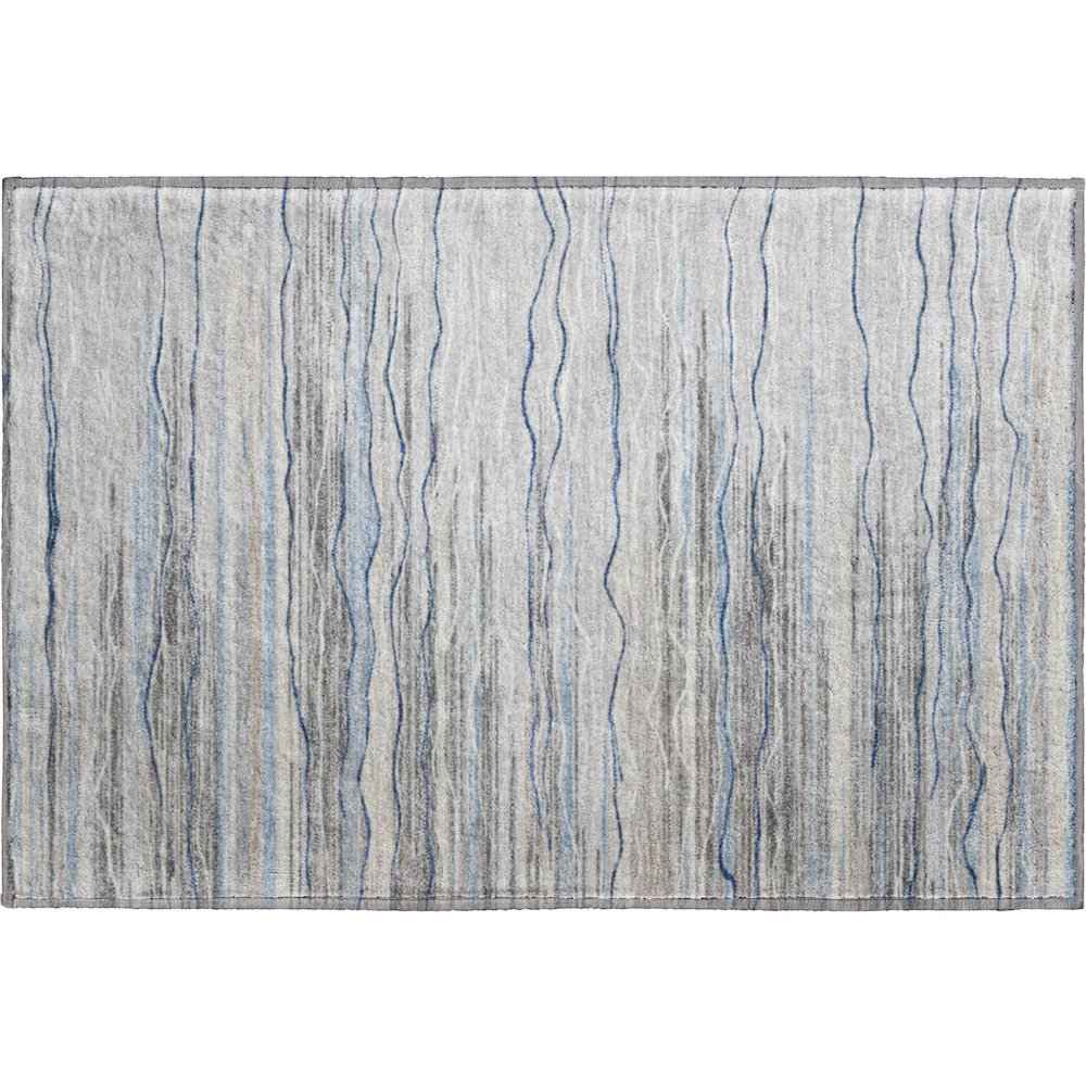 Premium Machine Washable Mayfield AMF996 Gray 1'8" x 2'6" Rug. Picture 1