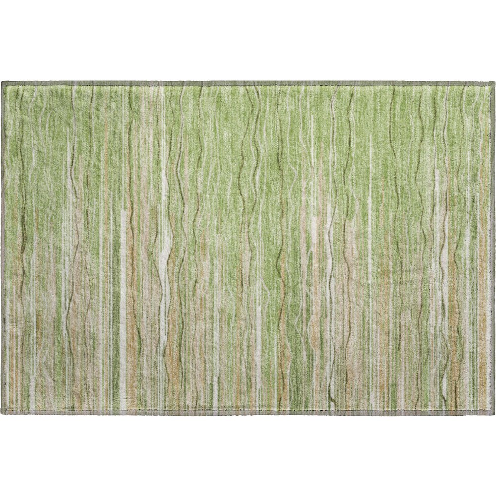 Premium Machine Washable Mayfield AMF996 Green 1'8" x 2'6" Rug. Picture 1