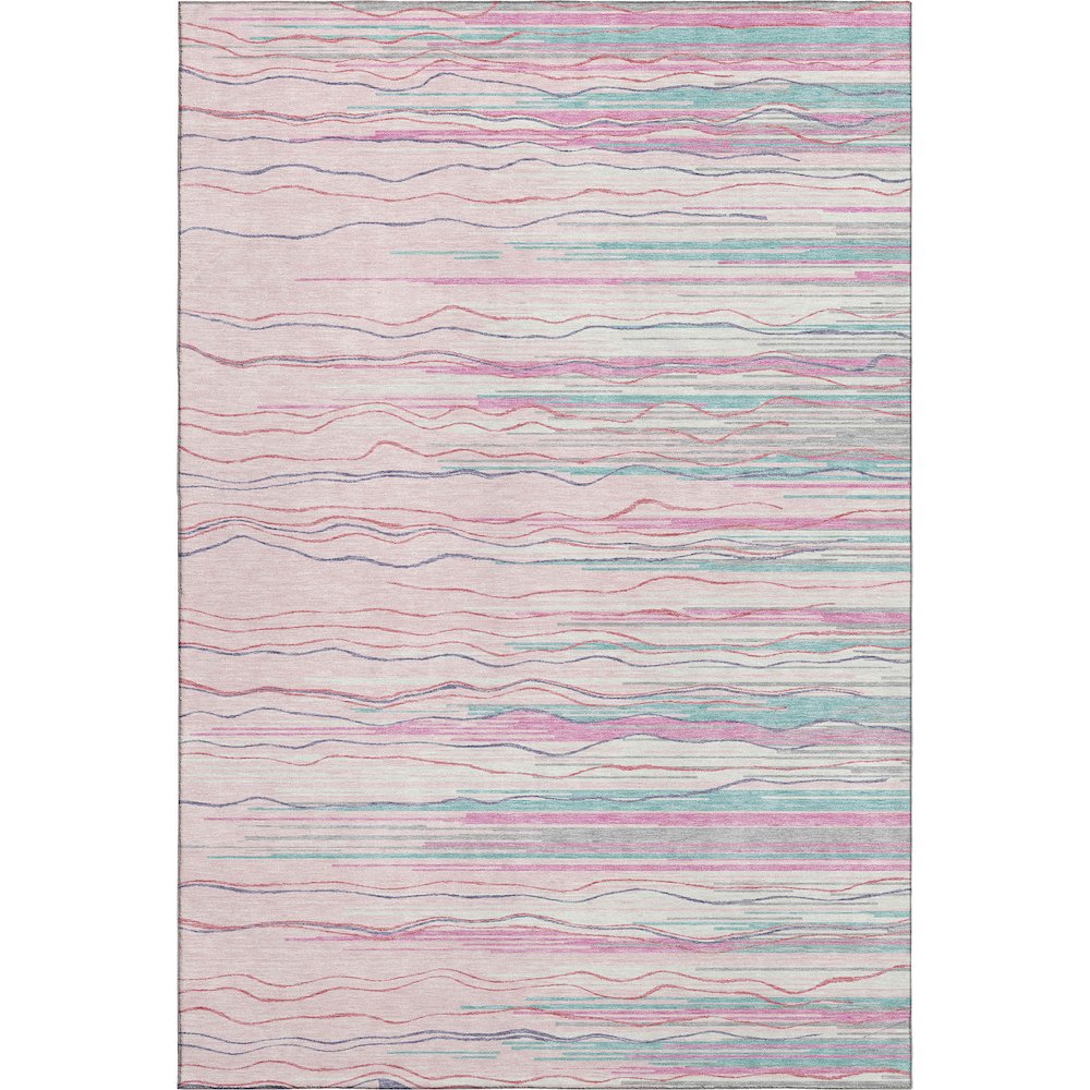 Premium Machine Washable Mayfield AMF996 Pink 2'6" x 3'10" Rug. Picture 1