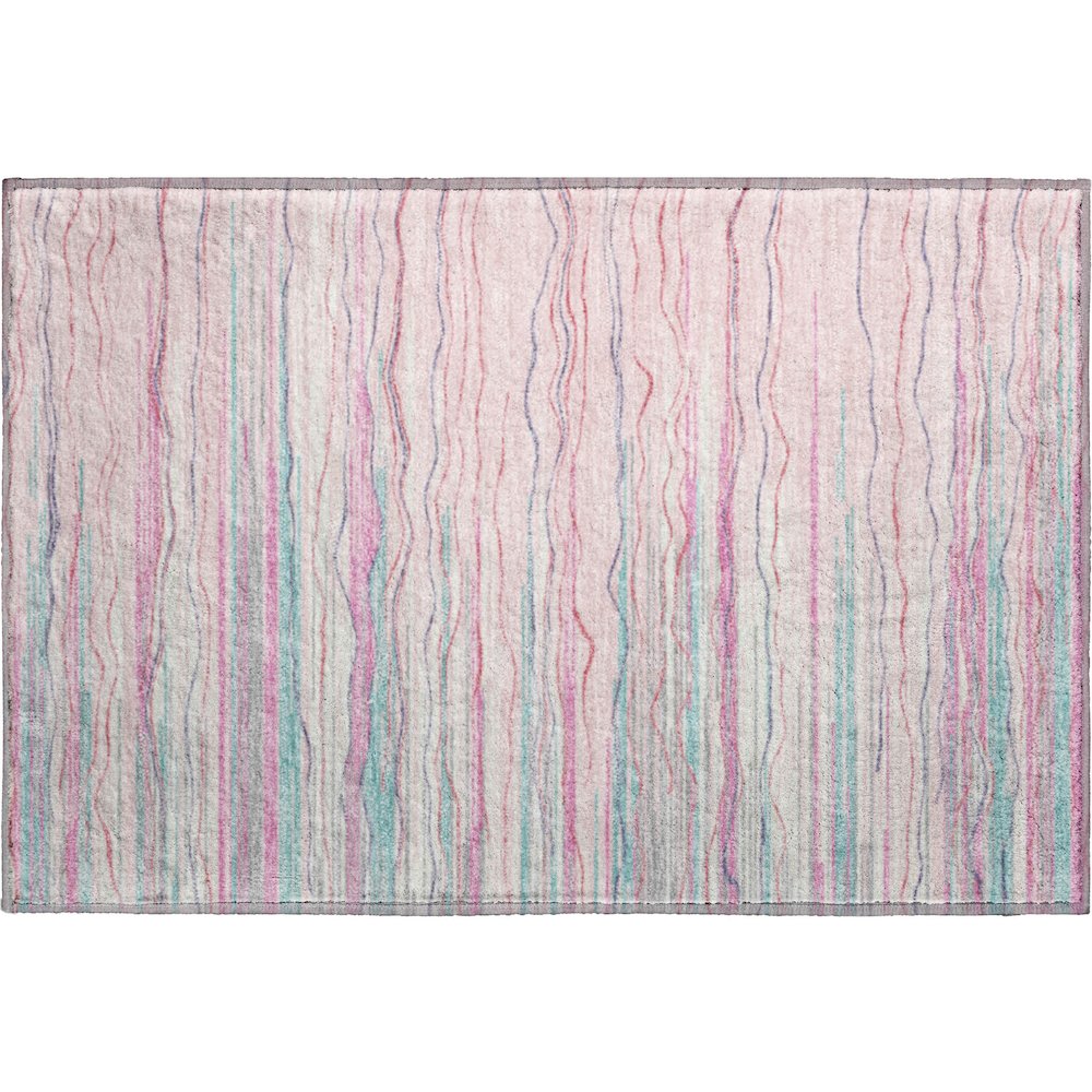 Premium Machine Washable Mayfield AMF996 Pink 1'8" x 2'6" Rug. Picture 1