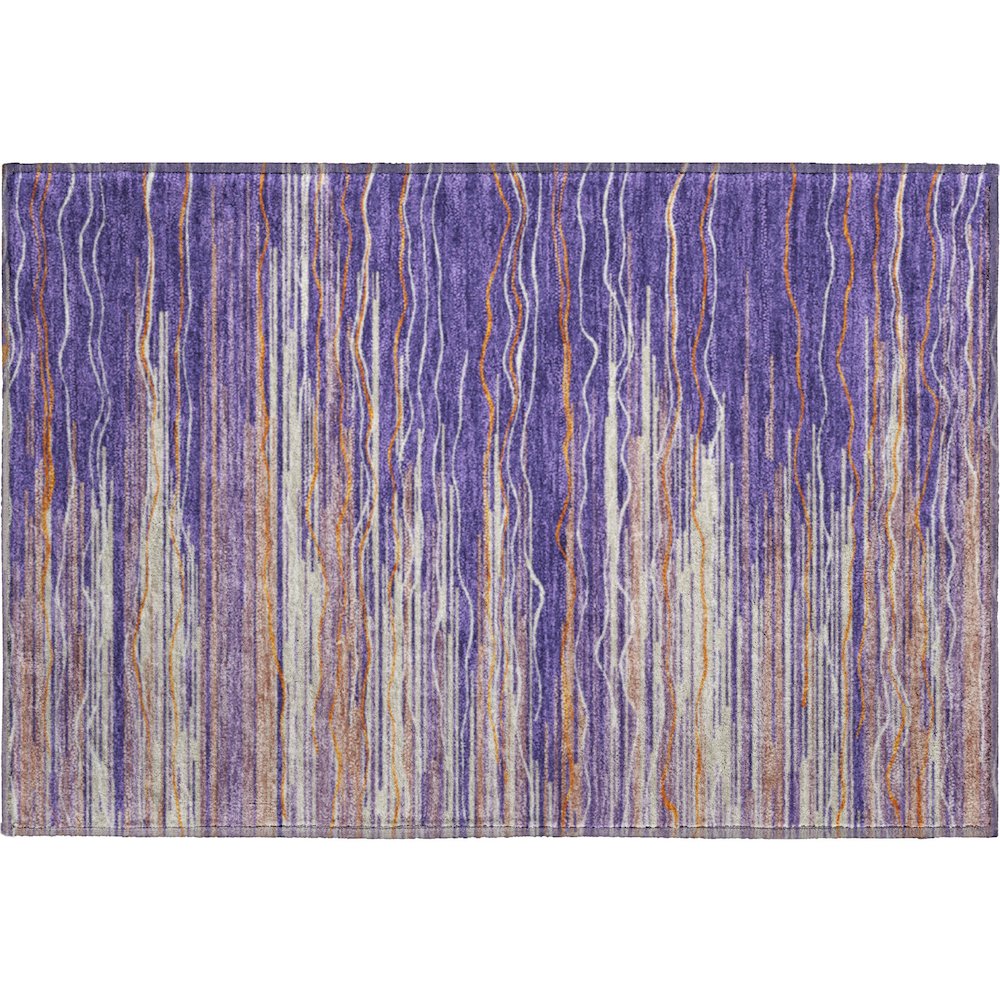 Premium Machine Washable Mayfield AMF996 Purple 1'8" x 2'6" Rug. Picture 1