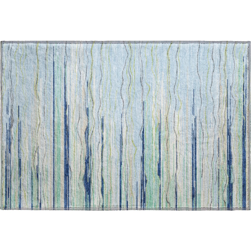 Premium Machine Washable Mayfield AMF996 Sky 1'8" x 2'6" Rug. Picture 1