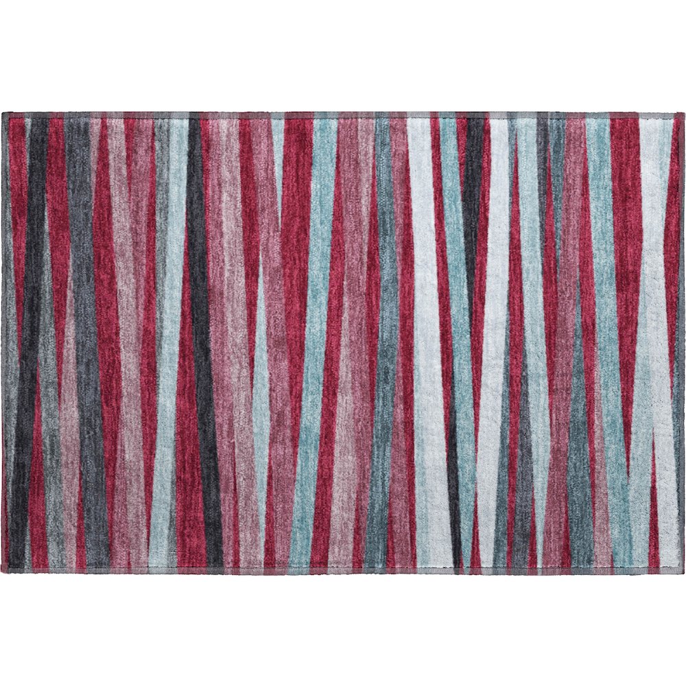 Premium Machine Washable Mayfield AMF997 Burgundy 1'8" x 2'6" Rug. Picture 1
