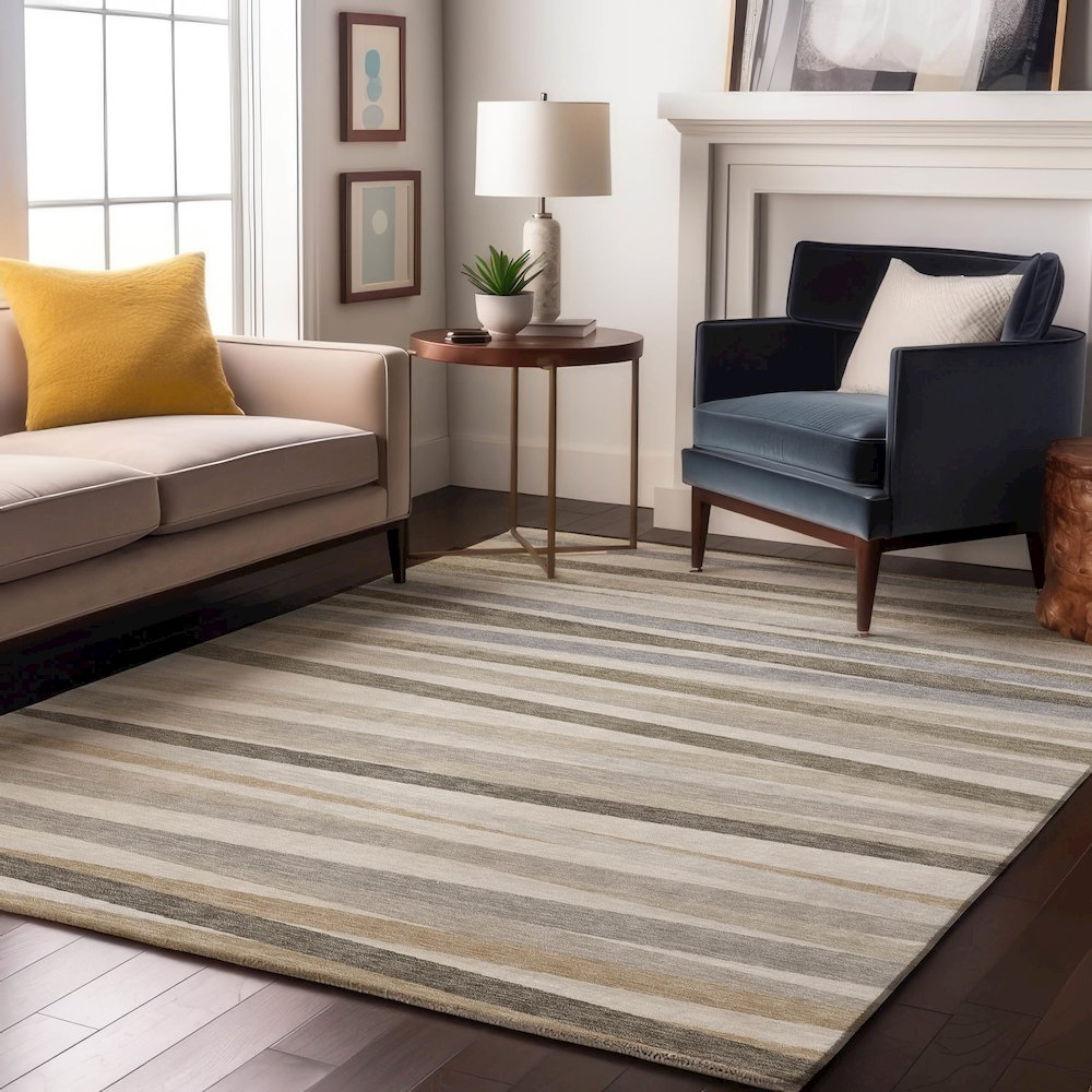 Premium Machine Washable Mayfield AMF997 Ivory 2'6" x 3'10" Rug. Picture 5