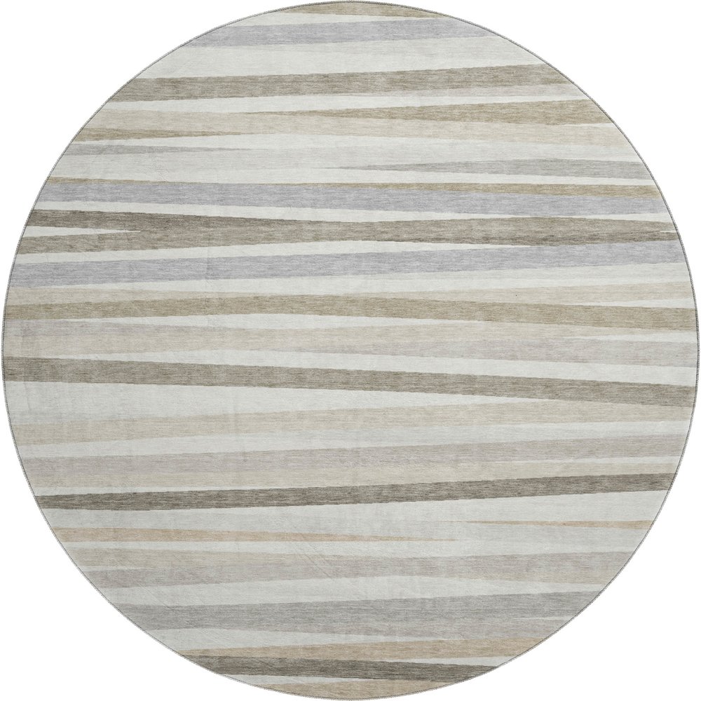 Premium Machine Washable Mayfield AMF997 Ivory 8' x 8' Round Rug. Picture 1