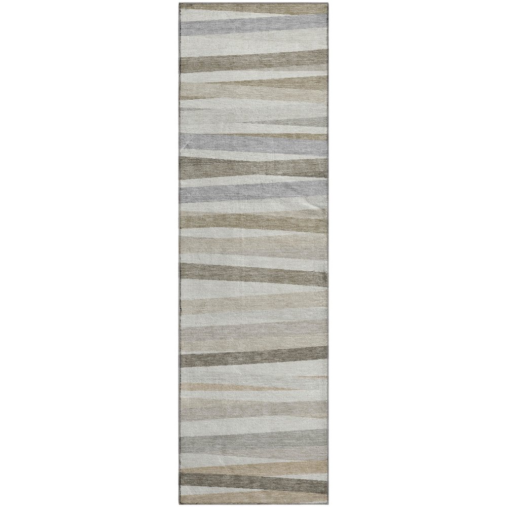 Premium Machine Washable Mayfield AMF997 Ivory 2'3" x 7'6" Runner Rug. Picture 1