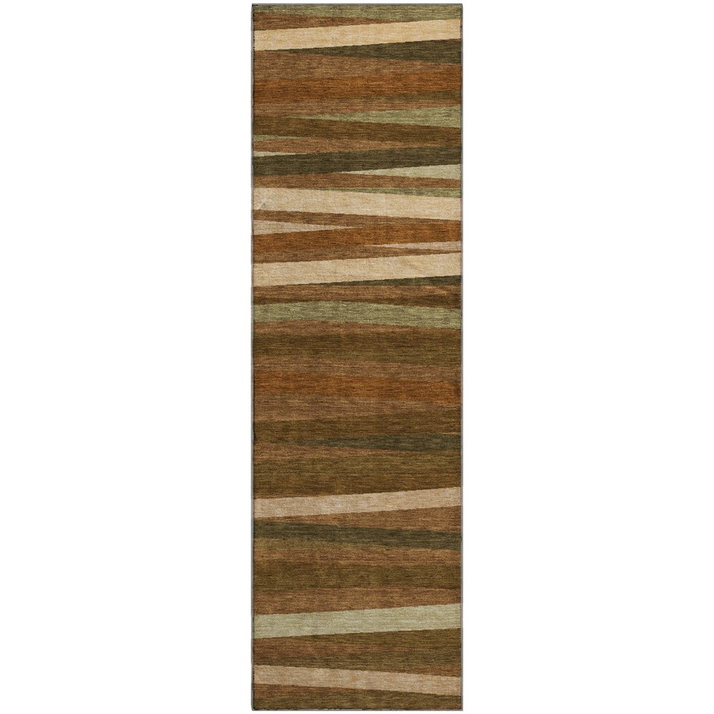 Premium Machine Washable Mayfield AMF997 Paprika 2'3" x 7'6" Runner Rug. Picture 1