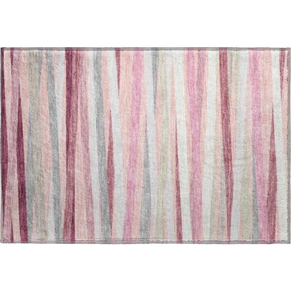 Premium Machine Washable Mayfield AMF997 Pink 1'8" x 2'6" Rug. Picture 1