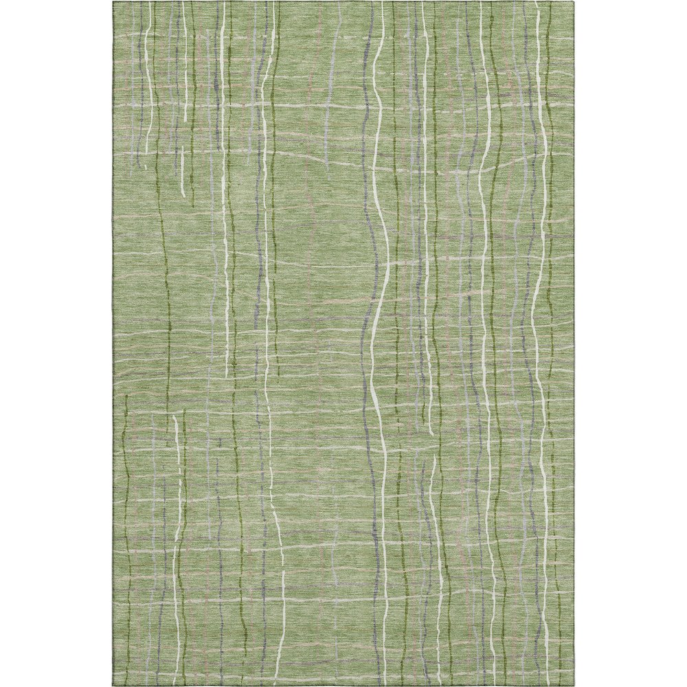 Premium Machine Washable Mayfield AMF998 Green 2'6" x 3'10" Rug. Picture 1