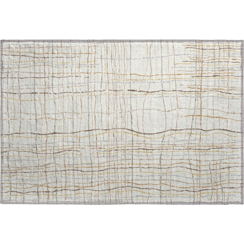 Premium Machine Washable Mayfield AMF998 Ivory 1'8" x 2'6" Rug. Picture 1