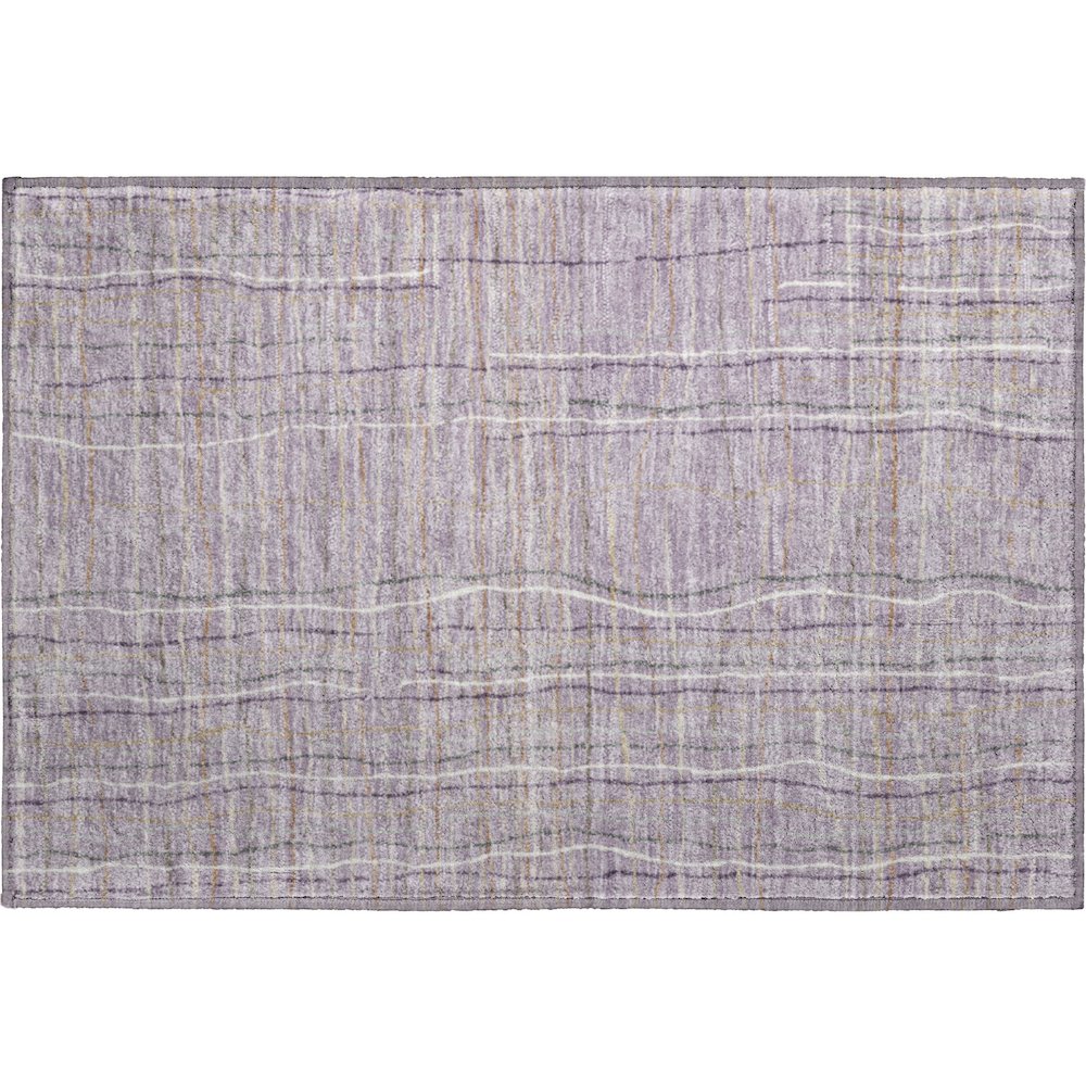 Premium Machine Washable Mayfield AMF998 Lavender 1'8" x 2'6" Rug. Picture 1